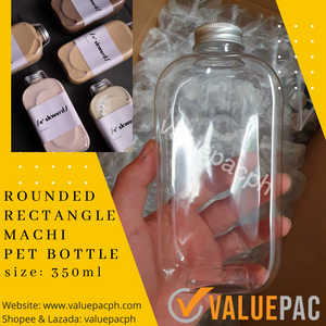 Valuepac PET Bottle Flat Rounded Rectangle Machi Jay Chou with Aluminum Cap