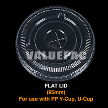 Load image into Gallery viewer, Valupac PET Plastic Dome Lid for PP Y Cup 95mm and PP U cup 95mm
