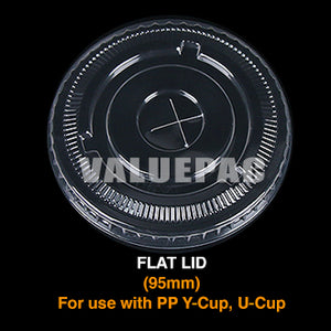 Valupac PET Plastic Dome Lid for PP Y Cup 95mm and PP U cup 95mm
