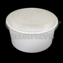Load image into Gallery viewer, Salad Fruit Paper Bowl 1000ml (White Color) with Lid
