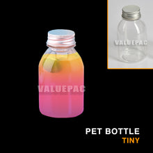 Load image into Gallery viewer, Valuepac Pet Bottle Boston Round Tiny Bottle with Aluminum Lid
