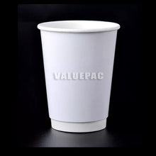 Load image into Gallery viewer, Valuepac Double Wall Paper Cup for Hot Drink or Coffee  8oz (White)
